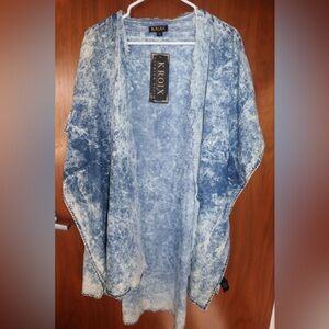 Kroix Premium Denim acid-wash kimono-style jacket